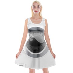 White Washing Machine Reversible Velvet Sleeveless Dress by BangZart