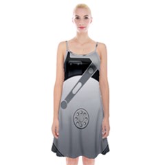 Computer Hard Disk Drive Hdd Spaghetti Strap Velvet Dress by BangZart