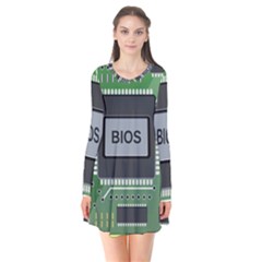 Computer Bios Board Flare Dress by BangZart