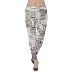 White Technology Circuit Board Electronic Computer Velvet Leggings by BangZart