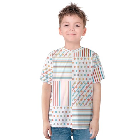 Simple Saturated Pattern Kids  Cotton Tee by linceazul