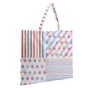 Simple Saturated Pattern Zipper Large Tote Bag View2