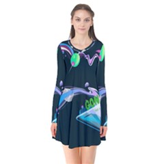 Gonzo s Vip Blue Member Flare Dress by LimeGreenFlamingo