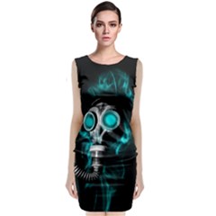 Gas Mask Classic Sleeveless Midi Dress by Valentinaart