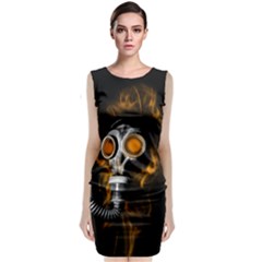 Gas Mask Classic Sleeveless Midi Dress by Valentinaart