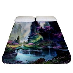 Fantastic World Fantasy Painting Fitted Sheet (california King Size) by BangZart