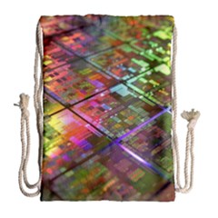 Technology Circuit Computer Drawstring Bag (large) by BangZart