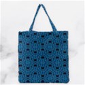 Triangle Knot Blue And Black Fabric Grocery Tote Bag View1