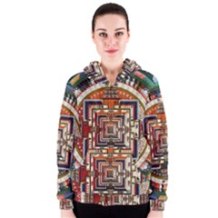 Colorful Mandala Women s Zipper Hoodie by BangZart