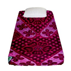 Pink Batik Cloth Fabric Fitted Sheet (single Size) by BangZart