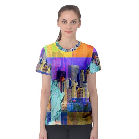 New York City The Statue Of Liberty Women s Sport Mesh Tee by BangZart