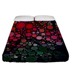 Circle Abstract Fitted Sheet (california King Size) by BangZart