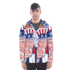 Independence Day United States Of America Hooded Wind Breaker (men) by BangZart