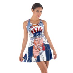 Independence Day United States Of America Cotton Racerback Dress by BangZart