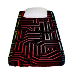 Circuit Board Seamless Patterns Set Fitted Sheet (single Size) by BangZart