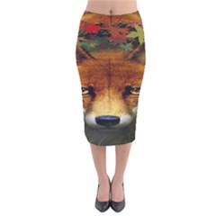 Fox Velvet Midi Pencil Skirt by BangZart