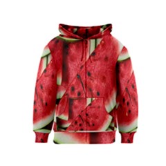 Fresh Watermelon Slices Texture Kids  Zipper Hoodie by BangZart