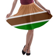 Hamburger Fast Food A Sandwich A-line Skater Skirt by Nexatart