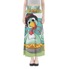 Pie Turkey Eating Fork Knife Hat Full Length Maxi Skirt by Nexatart