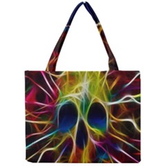 Skulls Multicolor Fractalius Colors Colorful Mini Tote Bag by BangZart