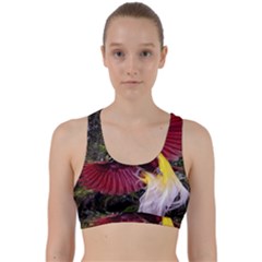 Cendrawasih Beautiful Bird Of Paradise Back Weave Sports Bra by BangZart