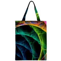 Aura Waves Zipper Classic Tote Bag by designsbyamerianna