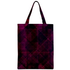 Pinkpunkplaid Zipper Classic Tote Bag by designsbyamerianna