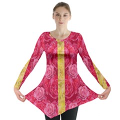 Rose And Roses And Another Rose Long Sleeve Tunic  by pepitasart