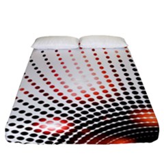 Radial Dotted Lights Fitted Sheet (california King Size) by BangZart