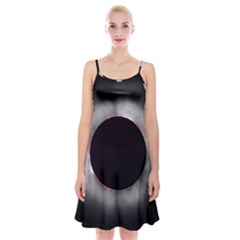 Solar Eclipse Spaghetti Strap Velvet Dress by BangZart