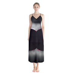 Solar Eclipse Button Up Chiffon Maxi Dress by BangZart