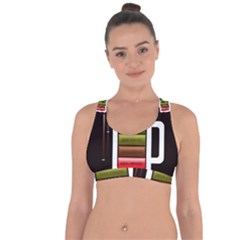 Black Energy Battery Life Cross String Back Sports Bra by BangZart