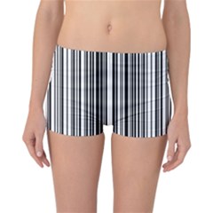 Barcode Pattern Reversible Boyleg Bikini Bottoms by BangZart