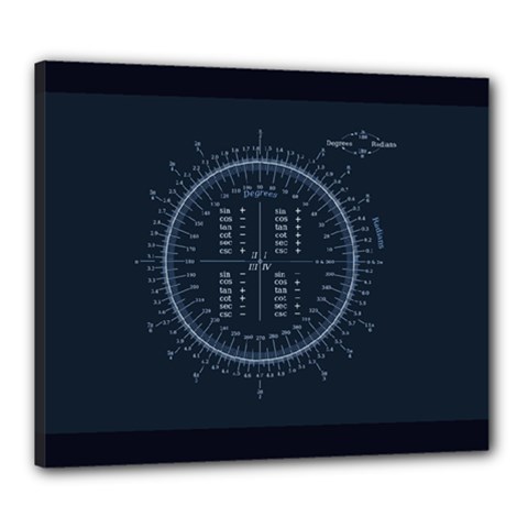 Minimalistic Knowledge Mathematics Trigonometry Canvas 24  X 20  by BangZart