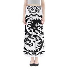 Ying Yang Tattoo Full Length Maxi Skirt by BangZart