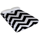 Black And White Chevron Fitted Sheet (Queen Size) View2