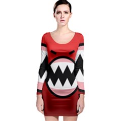 Funny Angry Long Sleeve Bodycon Dress by BangZart