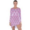 Alien Pattern Pink Asymmetric Cut-Out Shift Dress View1