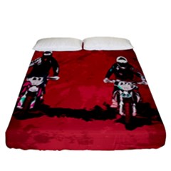 Motorsport  Fitted Sheet (california King Size) by Valentinaart