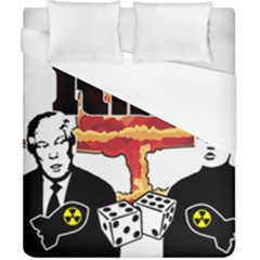 Nuclear Explosion Trump And Kim Jong Duvet Cover (california King Size) by Valentinaart