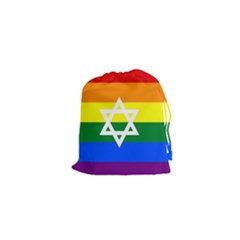 Gay Pride Israel Flag Drawstring Pouches (xs)  by Valentinaart