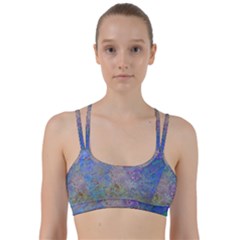 Colorful Pattern Blue And Purple Colormix Line Them Up Sports Bra by paulaoliveiradesign