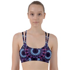 Kaleidoscope Mandala Purple Pattern Art Line Them Up Sports Bra by paulaoliveiradesign