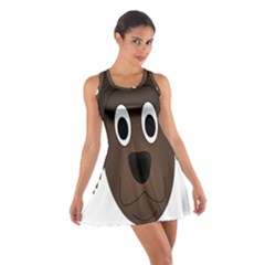 Dog Pup Animal Canine Brown Pet Cotton Racerback Dress by Nexatart