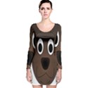 Dog Pup Animal Canine Brown Pet Long Sleeve Velvet Bodycon Dress View1