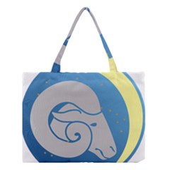 Ram Zodiac Sign Zodiac Moon Star Medium Tote Bag by Nexatart