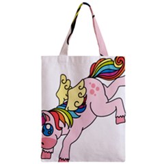 Unicorn Arociris Raimbow Magic Zipper Classic Tote Bag by Nexatart