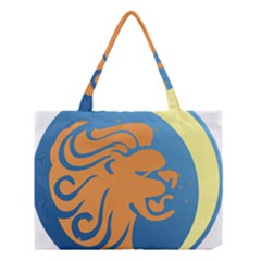 Lion Zodiac Sign Zodiac Moon Star Medium Tote Bag by Nexatart