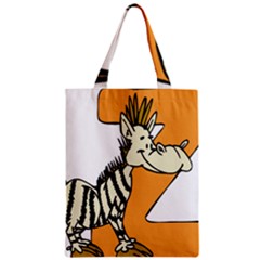 Zebra Animal Alphabet Z Wild Zipper Classic Tote Bag by Nexatart