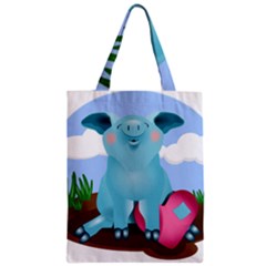 Pig Animal Love Zipper Classic Tote Bag by Nexatart